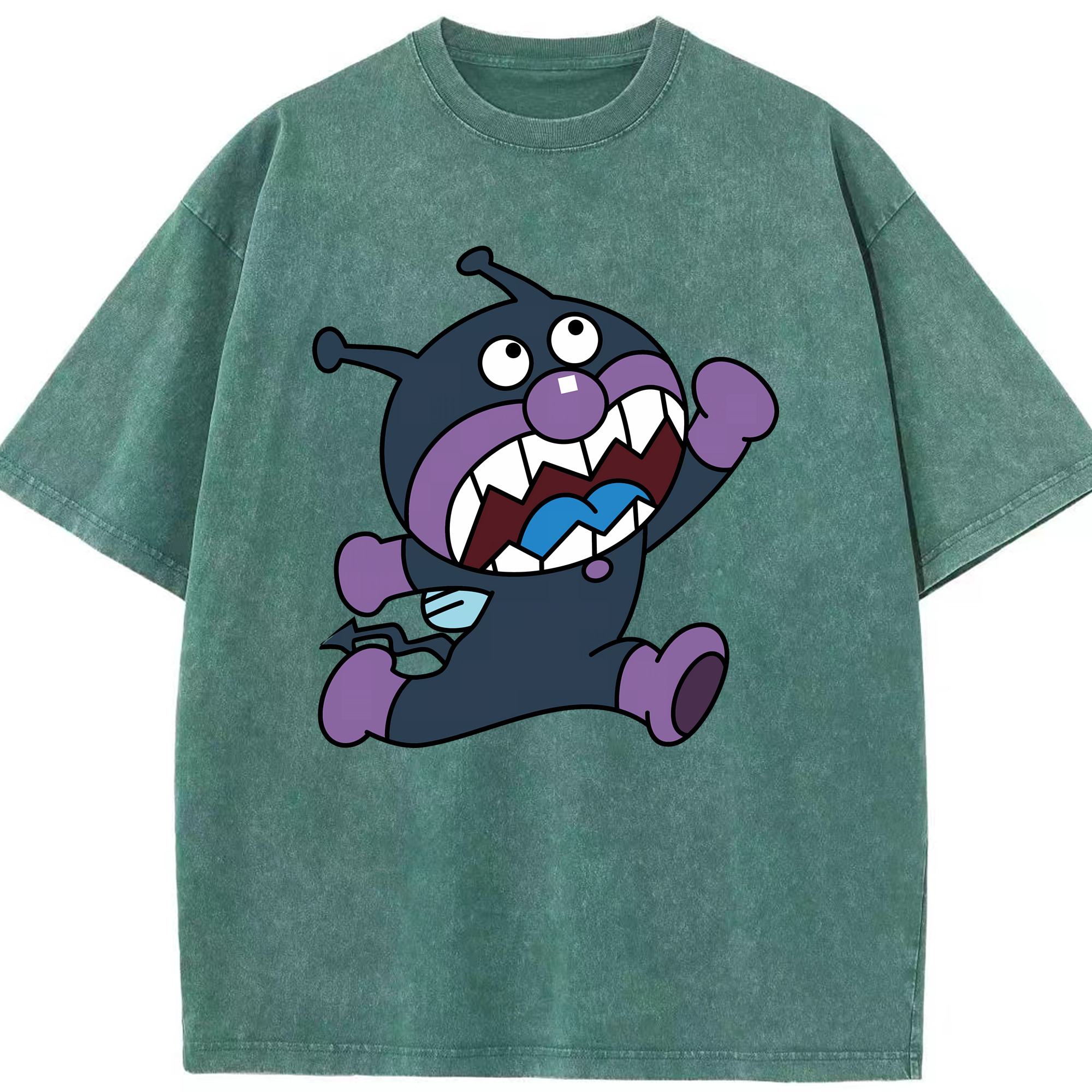 （画像用） アンパンマン Anpanman 綿100% ヴィンテージ風 半袖Tシャツ（フロントプリント）